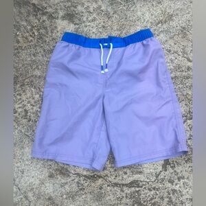 Mini Boden Board Swim Color Block Shorts in Purple and Blue 13/14Y